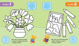 Książeczka Edukacyjna Uczę się koloruję naklejam Kolorowanka z naklejkami