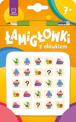 Łamigłówki z ołówkiem 7+ książeczka edukacyjna krzyżówki logiczne Aksjomat