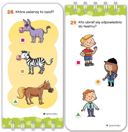 Obrazkowy quiz malucha od 4 lat edukacyjna książeczka z zagadkami Aksjomat
