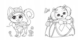 Kolorowanka z kokardką Cudowny świat zwierząt Malowanka dla dzieci