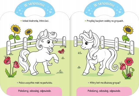 Książeczka kreatywnej dziewczynki Malowanka wyklejanka Kolorowanka