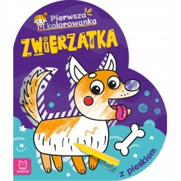 Zwierzątka Pierwsza kolorowanka z pieskiem Malowanka dla dzieci