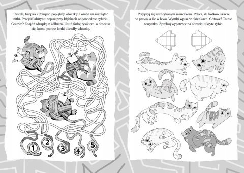 Kotki Zadanka & zdrapywanki Zadania i ćwiczenia dla dzieci zdrapki