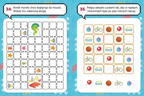 Łamigłówki bystrzaka Książeczka z tygryskiem Labirynty Zadania Dla dzieci 6