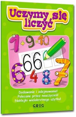 Uczymy się liczyć książka dla dzieci z naklejkami Zadania Nauka liczenia