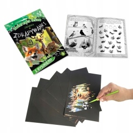 Zwierzęta leśne Zadanka zdrapywanki Zadania i ćwiczenia dla dzieci zdrapki