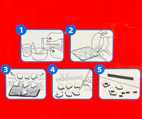 ZESTAW KREATYWNY DO MALOWANIA FIGURKI GIPSOWE DO MALOWANIA FARBY AUTA DIY