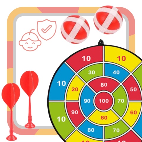 Dart Gra na Rzepy Tarcza Bezpieczne Rzutki Lotki Zręcznościowa Dla Dzieci