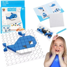 Gra Logiczna Układanka Karty Montessori Tangram Puzzle Klocki Mozaika 59 el