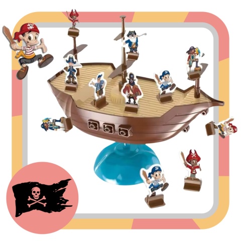 Gra Zręcznościowa Balansujący Statek Piracki Załoga Utrzymanie Równowagi