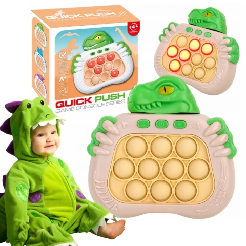 Gra Zręcznościowa Elektryczna Pop It Antystresowa Świeci Dźwięk POPIT Dino