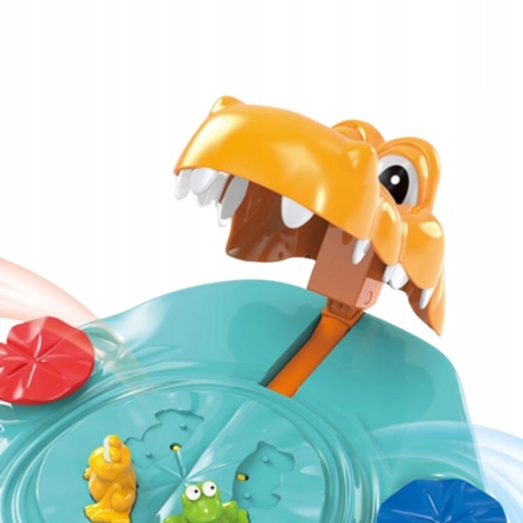 Gra Zręcznościowa Interaktywna Głodny Krokodyl Uciekające Kolorowe Żabki