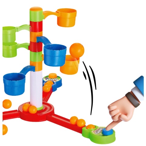 Gra Zręcznościowa Skaczące Kulki Piłeczki Traf Do Kubeczków Wyrzutnia