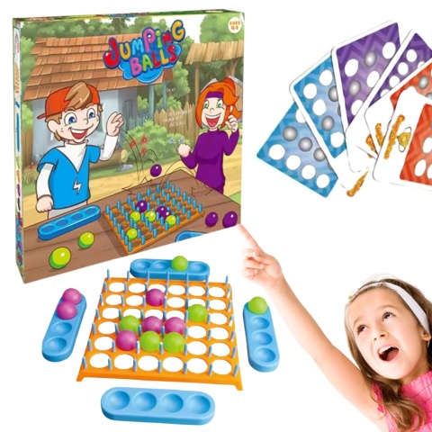 Skaczące Piłeczki Kuleczki Plansza Otwory Karty Wzory Szablony Gra Towarzys