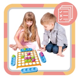 Skaczące Piłeczki Kuleczki Plansza Otwory Karty Wzory Szablony Gra Towarzys