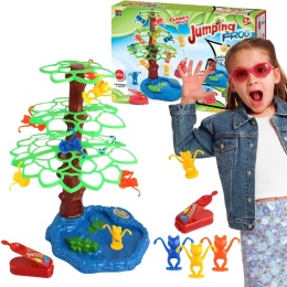 Skaczące Żabki Duży Zestaw Gra Towarzyska Figurki Wyrzutnie Drzewo Jeziorko