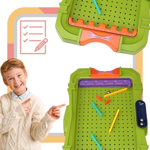 Zestaw Do Gry w Pinball Tworzenie Trasy Klocki Piłka Klepsydra Karty