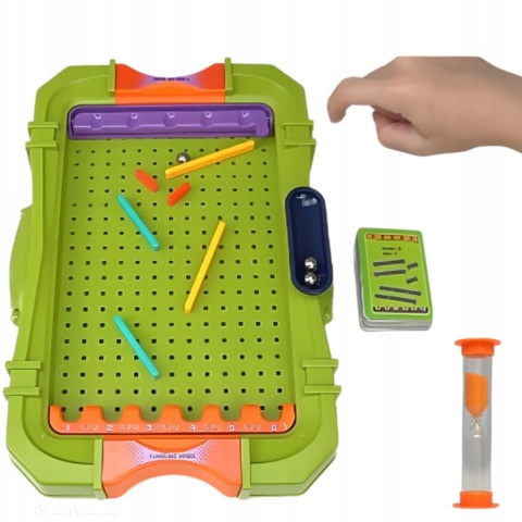 Zestaw Do Gry w Pinball Tworzenie Trasy Klocki Piłka Klepsydra Karty