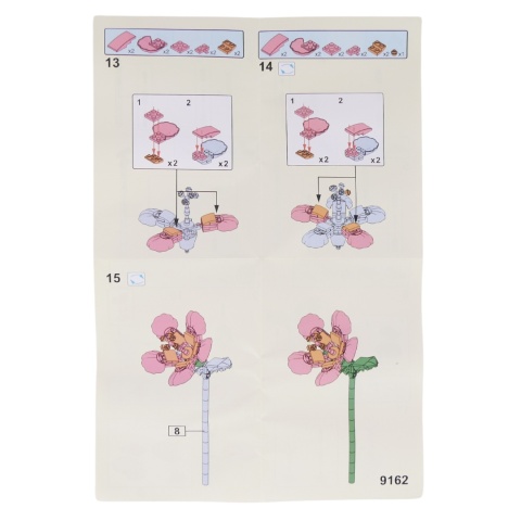 Zestaw Klocki Kwiaty 80 Elementów Hibiskus Instrukcja Składania Prezent