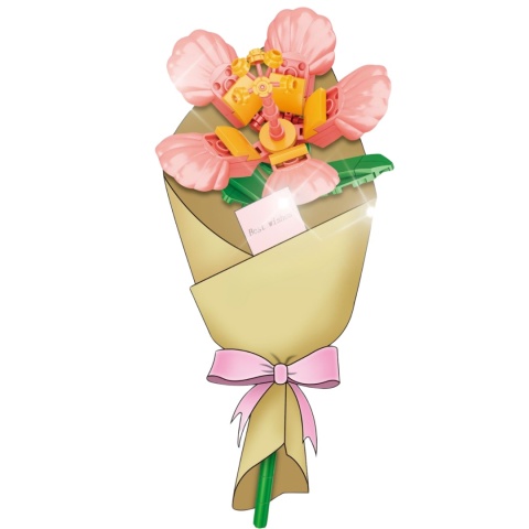 Zestaw Klocki Kwiaty 80 Elementów Hibiskus Instrukcja Składania Prezent