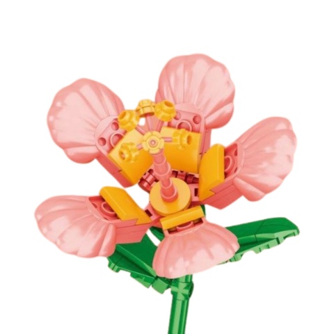 Zestaw Klocki Kwiaty 80 Elementów Hibiskus Instrukcja Składania Prezent