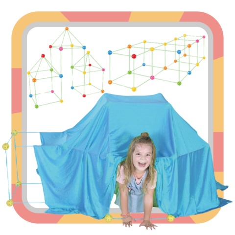 Zestaw Konstrukcyjny Budowa Namiot Baza Patyczki Kulki Otwory Materiał 66El Zestaw Konstrukcyjny Budowa Namiot Baza Patyczki Kulki Otwory Materiał 66El