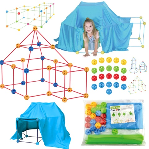 Zestaw Konstrukcyjny Budowa Namiot Baza Patyczki Kulki Otwory Materiał 66El Zestaw Konstrukcyjny Budowa Namiot Baza Patyczki Kulki Otwory Materiał 66El