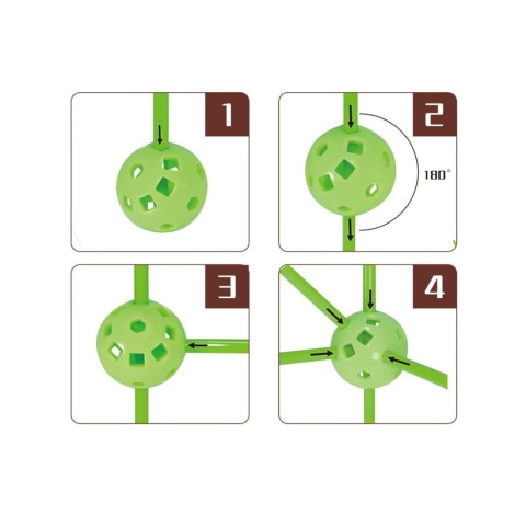 Zestaw Konstrukcyjny Budowa Namiot Baza Patyczki Kulki Otwory Materiał 66El Zestaw Konstrukcyjny Budowa Namiot Baza Patyczki Kulki Otwory Materiał 66El
