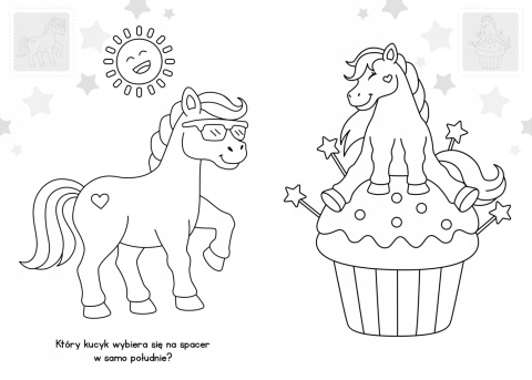 Brzdące kolorują Kucyki Malowanka dla dzieci kolorowanka konie Brzdące kolorują Kucyki Malowanka dla dzieci kolorowanka konie