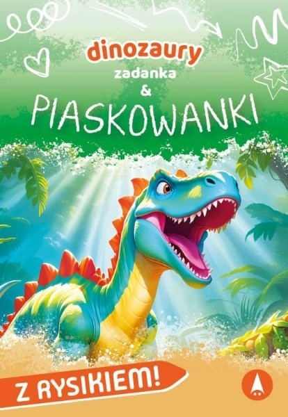 Dinozaury Zadanka & piaskowanki Malowanie piaskiem ćwiczenia dla dzieci