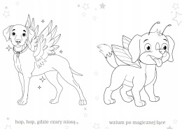 Kolorowanka Malowanka dla dzieci Maluszkowe malowanie Pieski wróżek