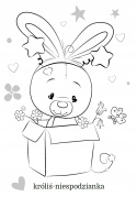 Kolorowanka Malowanka dla dzieci Maluszkowe malowanie Urocze króliczki