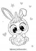 Kolorowanka Malowanka dla dzieci Maluszkowe malowanie Urocze króliczki