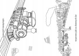 Kolorowanka dla dzieci Malowanka Maluszkowe malowanie Pociągi