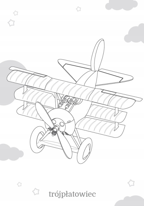 Kolorowanka dla dzieci Malowanka Maluszkowe malowanie Samoloty