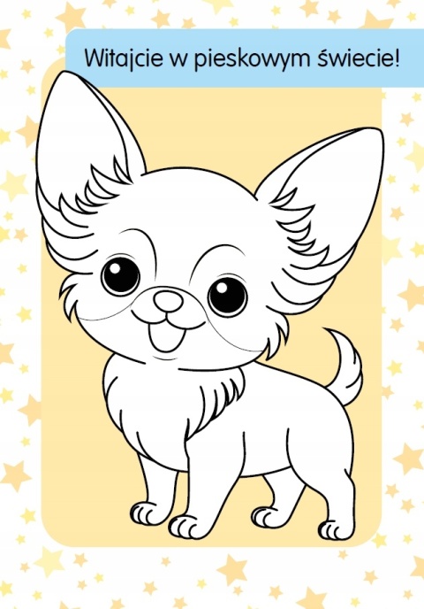 Kolorowanka z tatuażami świecą w ciemności Pieski Malowanka dla dzieci