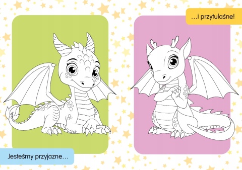 Kolorowanka z tatuażami świecą w ciemności Smoki Malowanka dla dzieci