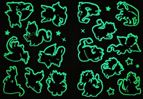 Kolorowanka z tatuażami świecą w ciemności Smoki Malowanka dla dzieci