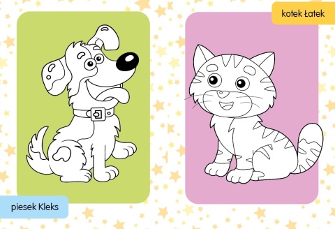 Kolorowanka z tatuażami świecą w ciemności Zwierzęta Malowanka dla dzieci