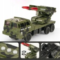 SAMOCHÓD WOJSKOWY Z WYRZUTNIĄ RAKIET EFEKTY ŚWIETLNE I DŹWIĘKOWE MEGA AUTO