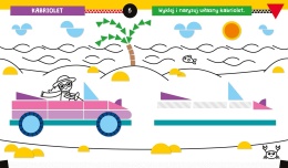 Samochody na ulicy Wyklejanka rysowanka z figurami 4+ Ćwiczenia dla dzieci