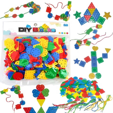 Klocki Geometryczne Do Nawlekania Edukacyjne Kreatywne Dla Dzieci 195 ele Klocki Geometryczne Do Nawlekania Edukacyjne Kreatywne Dla Dzieci 195 ele