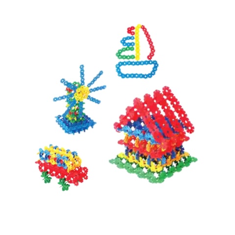 Klocki Konstrukcyjne Śnieżynki Edukacyjne Kwiatki Dla Dzieci 248 ele