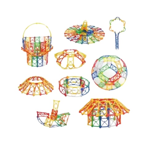 Klocki Konstrukcyjne Zestaw Patyczki Słomki Edukacyjne Kolorowe 204 ele Klocki Konstrukcyjne Zestaw Patyczki Słomki Edukacyjne Kolorowe 204 ele