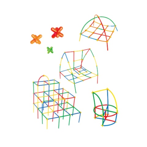 Klocki Słomki Konstrukcyjne Kreatywne 3D Patyczki Rurki Zestaw 160 ele Klocki Słomki Konstrukcyjne Kreatywne 3D Patyczki Rurki Zestaw 160 ele