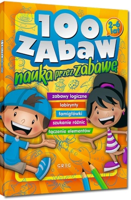 100 zabaw dla dzieci łamigłówki labirynty zadania Książeczka Edukacyjna