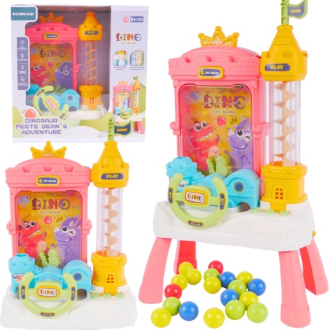 Duża Gra Zręcznościowa Łapacz Kulek Winda Automat Kierownica LED Dinozaur Duża Gra Zręcznościowa Łapacz Kulek Winda Automat Kierownica LED Dinozaur