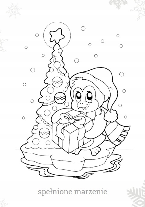 Kolorowanka Magiczne święta dla maluchów Malowanka na prezent dla dzieci