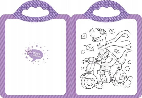 Kolorowanka dinozaury dla dzieci + naklejki i zaczarowana tęczowa kredka