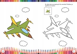 Kolorowanka dla chłopców z Naklejkami Samochody Roboty i Samoloty Malowanka